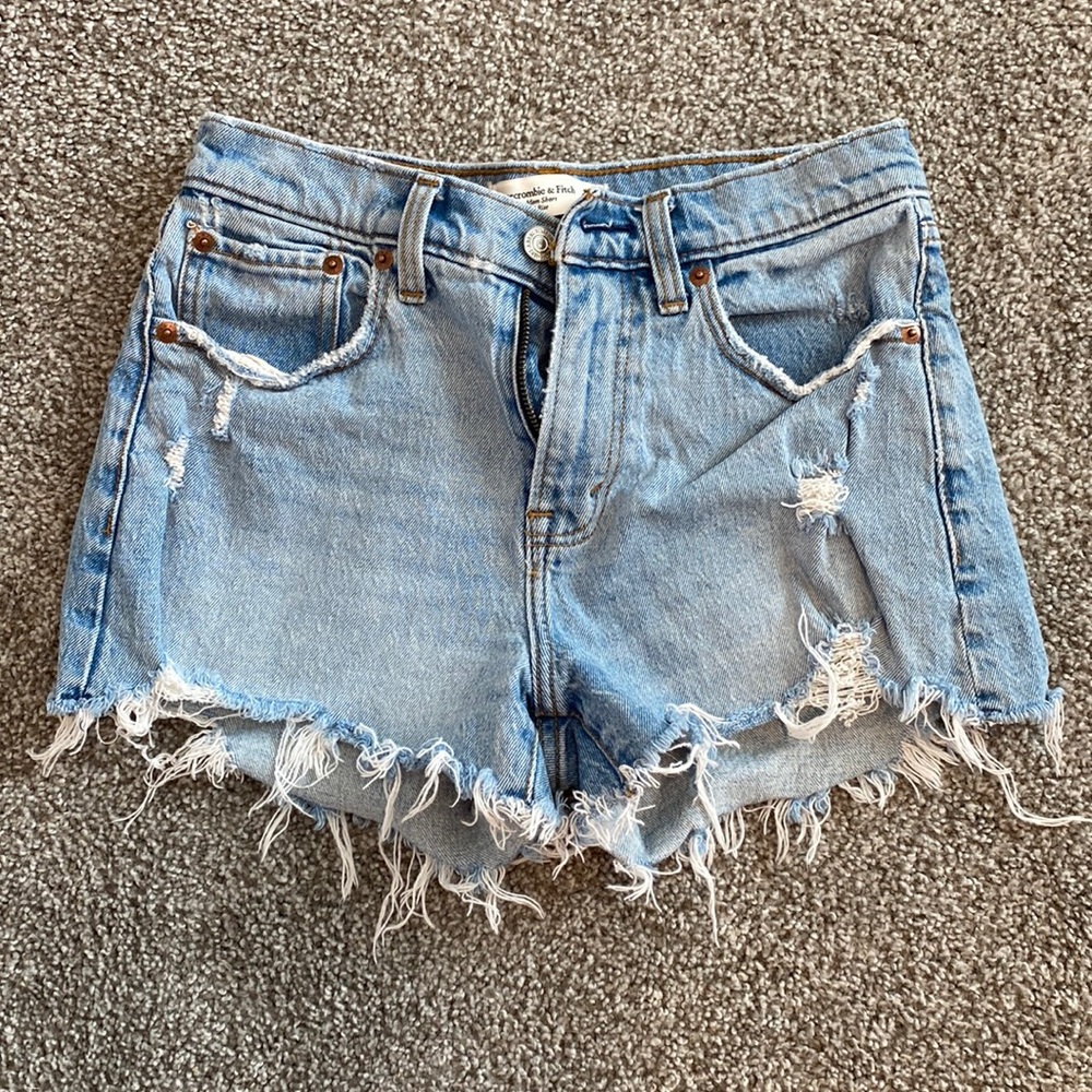 NWOT Abercrombie & Fitch Curve Love Mid Rise Mom Short - Size 25 0